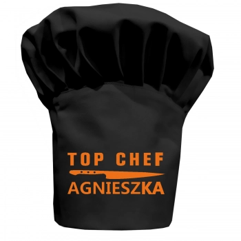 Czapka kucharska 2 kolory do wyboru TOP CHEF + twoje imię